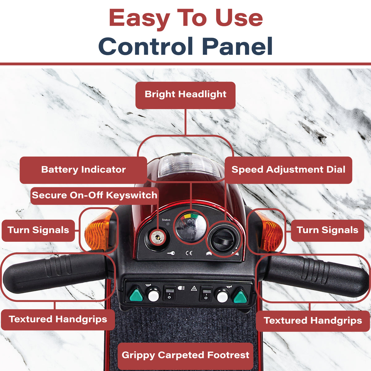 Zipr Breeze Heavy Duty Mobility Scooter Features