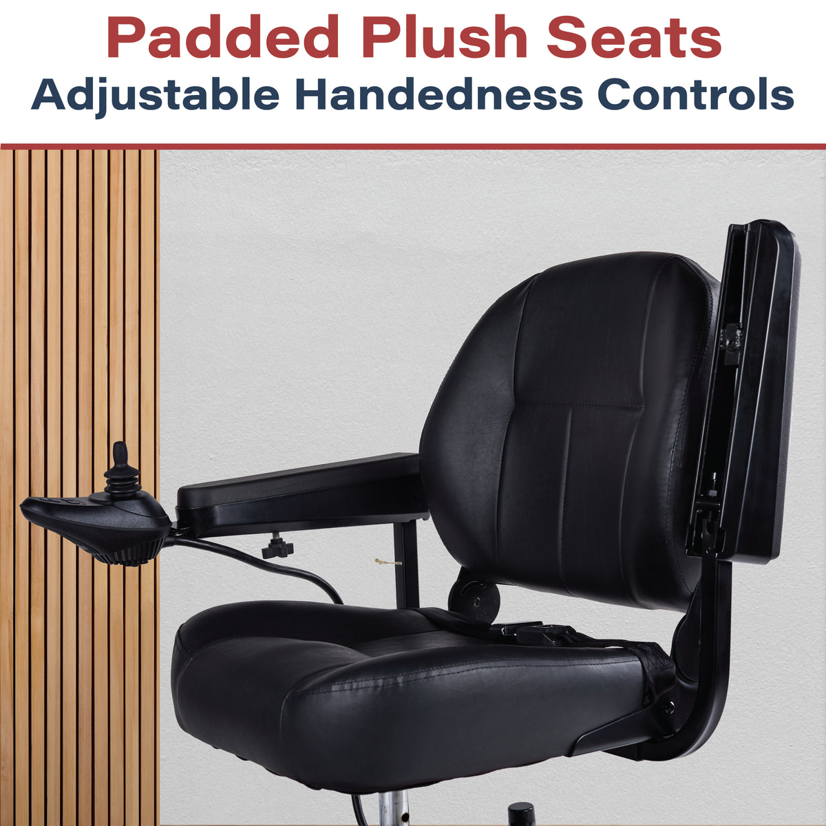 Power wheelchair with comfortable seat