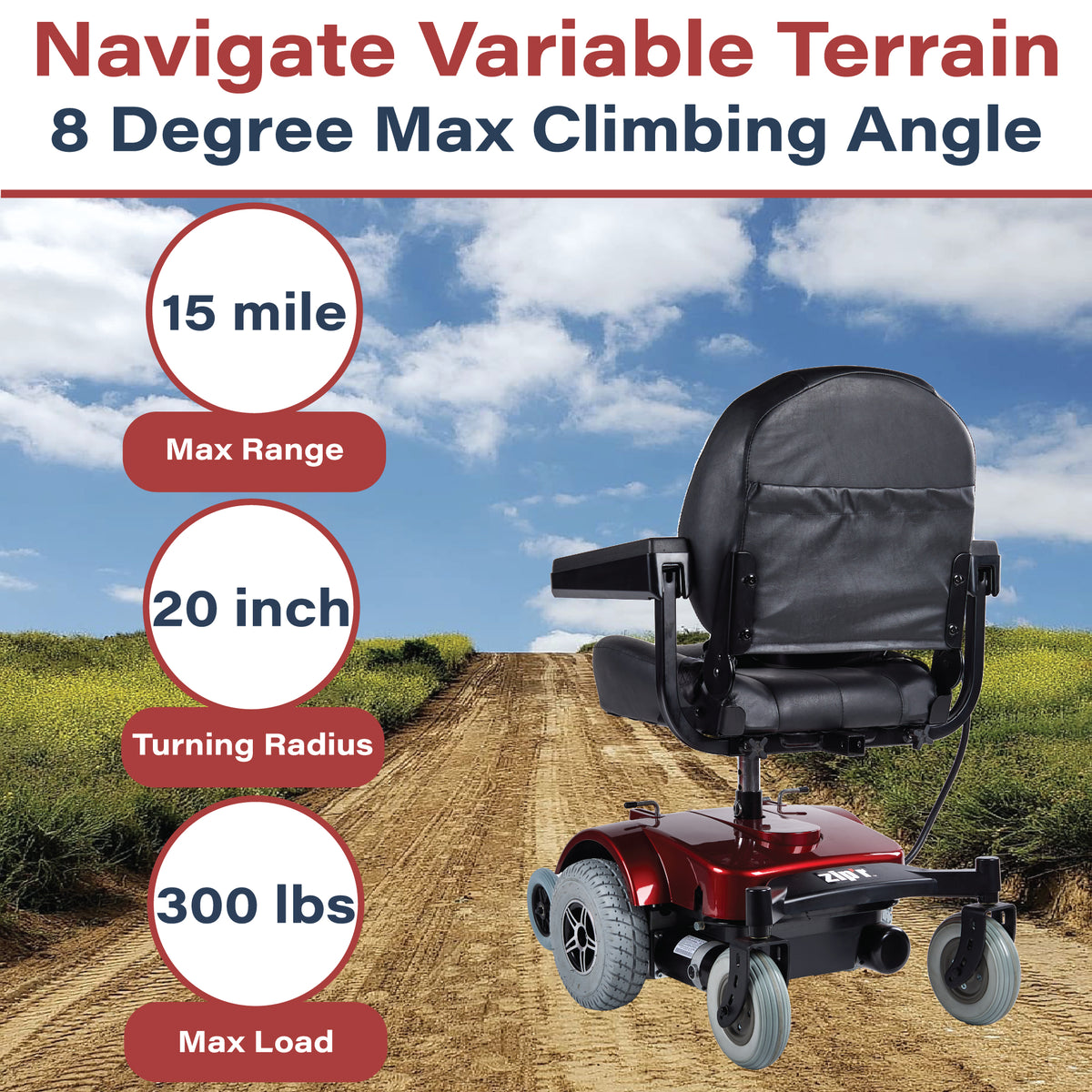 zipr pc stable electric wheelchair off-road
