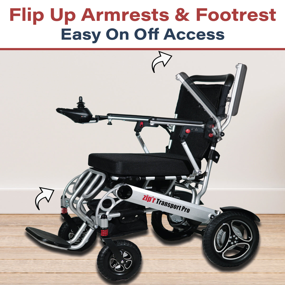 Zipr Transport Pro Folding Power Wheelchairs