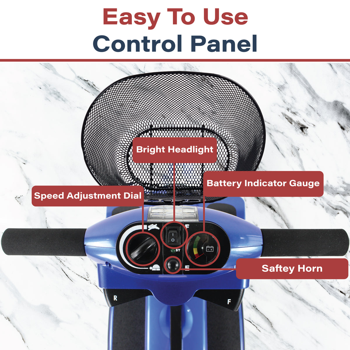 Easy to Operate Mobility Scooter for Seniors