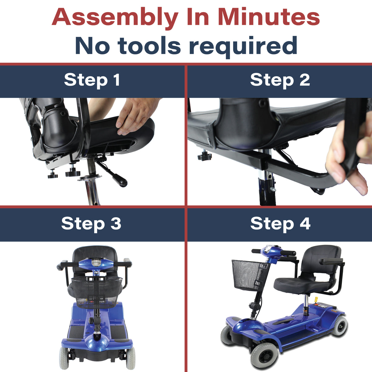 Scooter de movilidad Zip'r de 4 ruedas XTRA