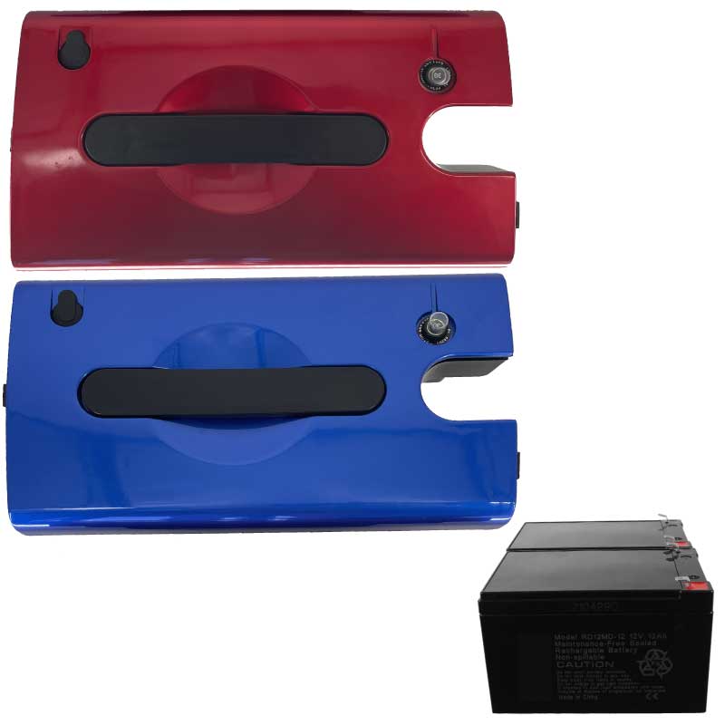 Mobility Scooter Battery Box with (2) Batteries for Zipr Traveler & Xtra