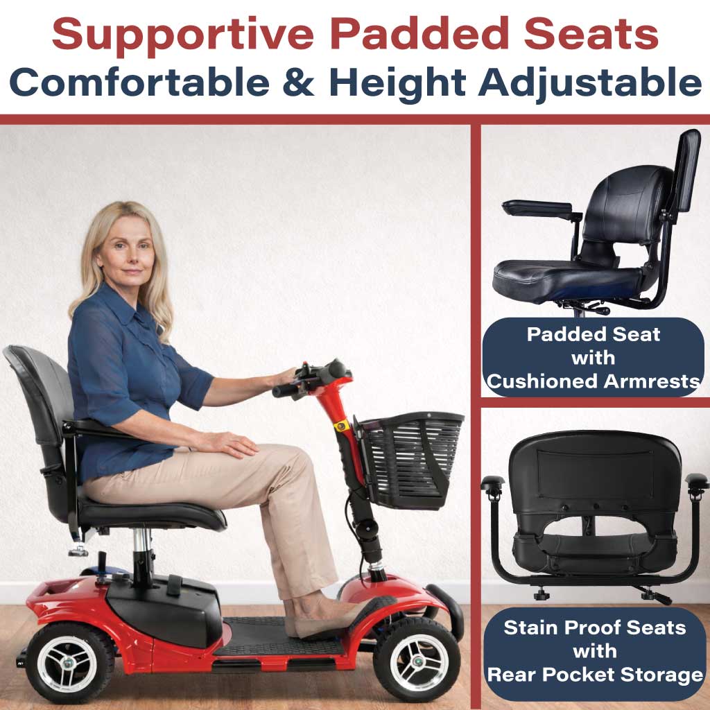 Zipr Roo 4 Mobility Scooter Comfortable Seat