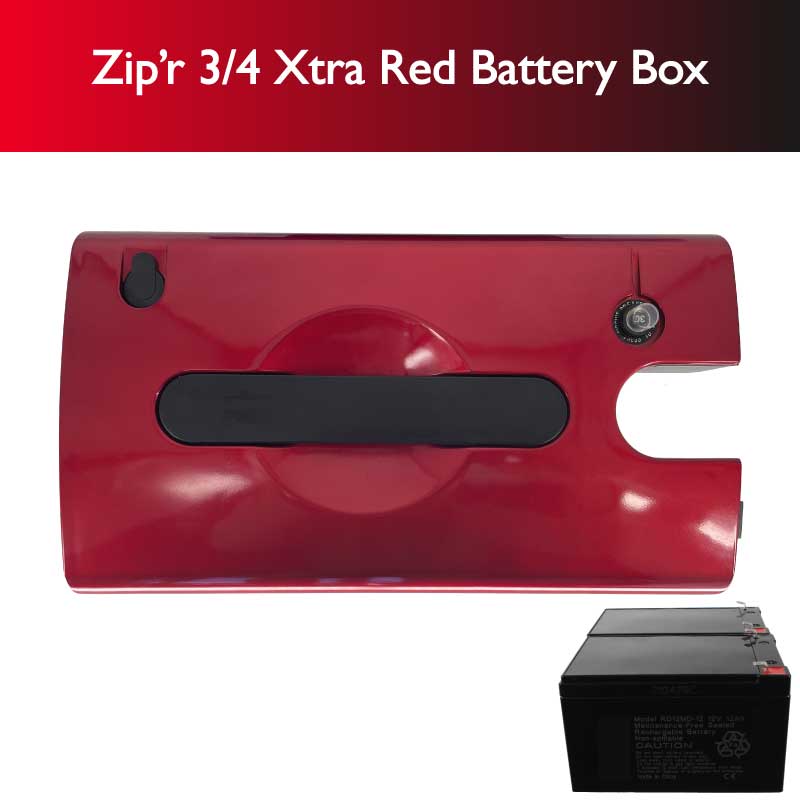 Mobility Scooter Battery Box with (2) Batteries for Zipr Traveler & Xtra