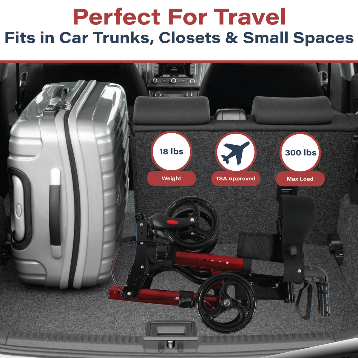 Zipr Rambler Rollator Walker with Seat