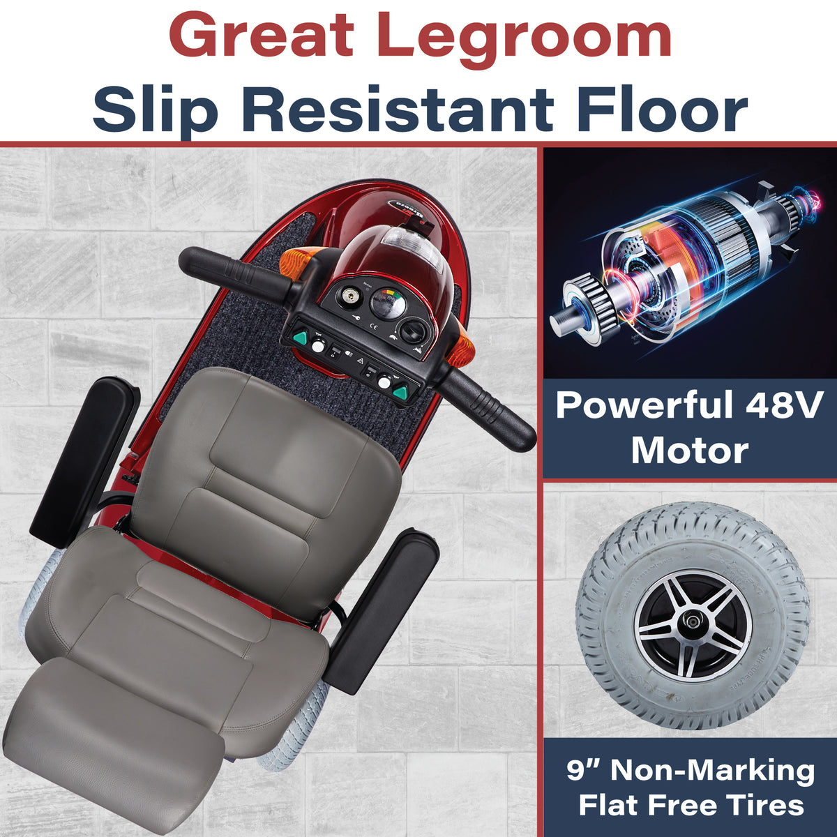 Safe Mobility Scooters for Seniors with Long Range Battery