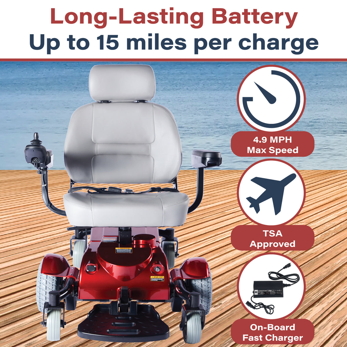 Zipr Mantis Long Range Power Electric Wheelchair 
