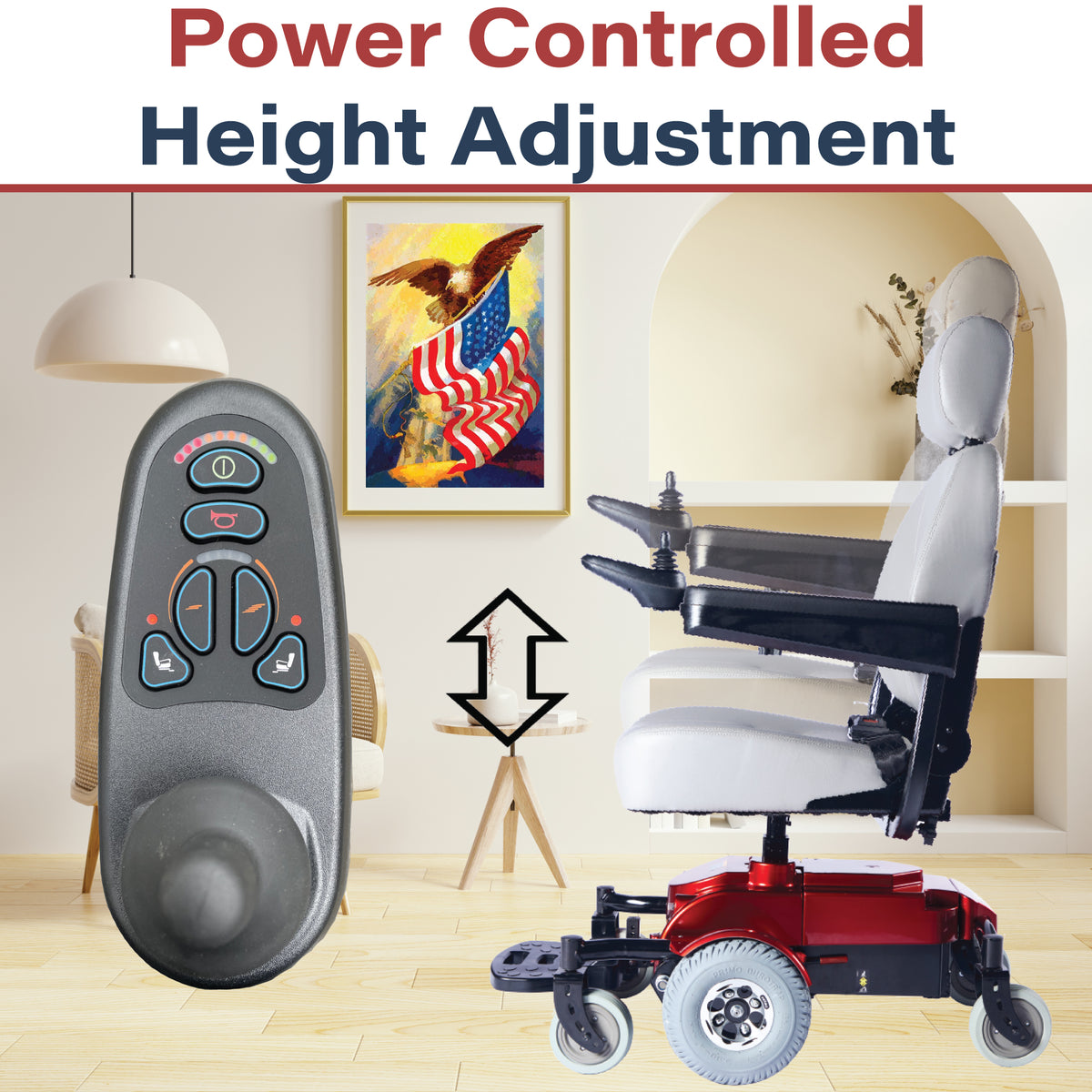 Zipr Mantis Power Height Controlled Adjustable Wheelchair