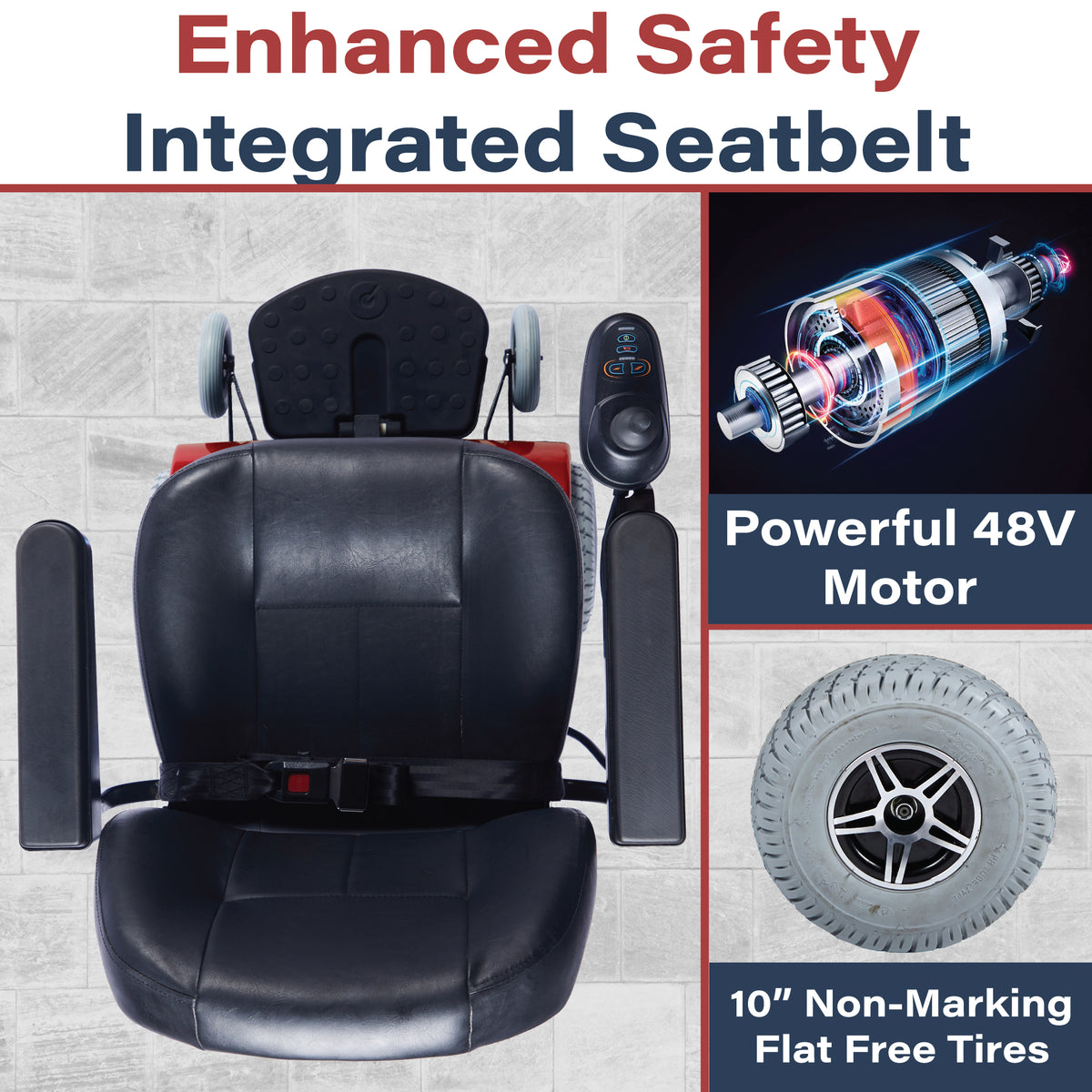 Zipr PC Electric Wheelchair with Seatbelt