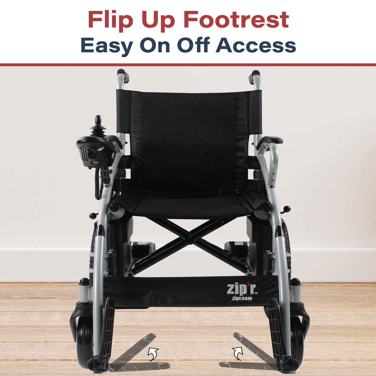 Zip&#39;r Transport Lite Folding Electric Wheelchair