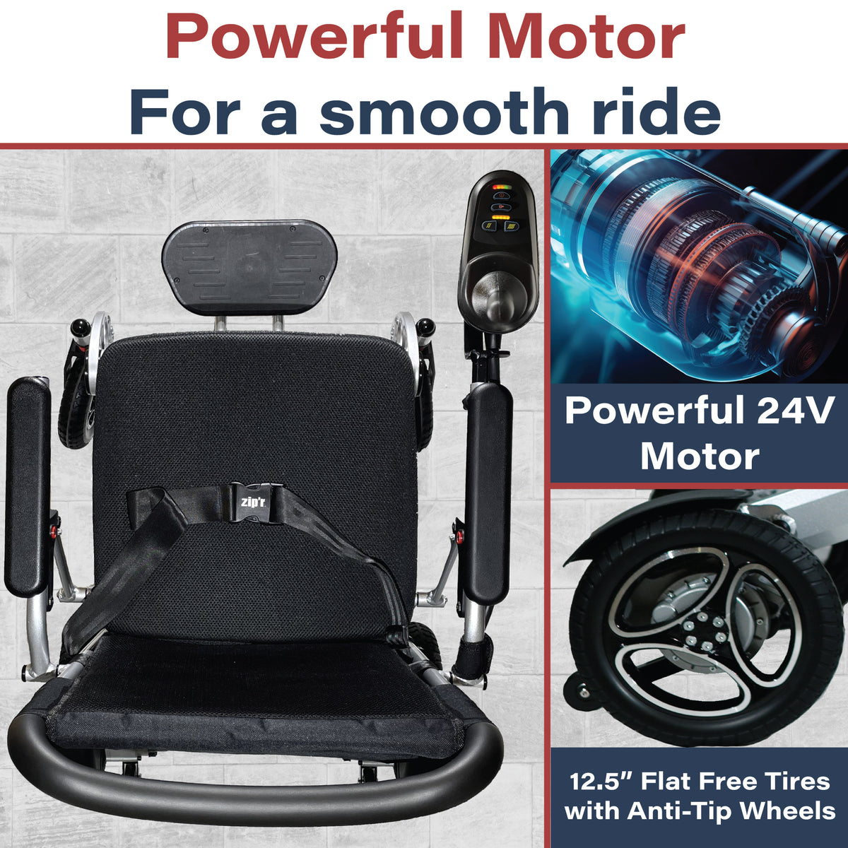 Zipr Transport Pro Fast Powerful Power Wheelchairs