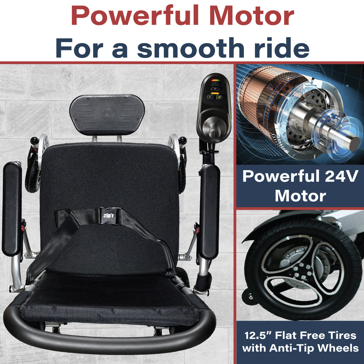Zipr Transport Pro Fast Powerful Power Wheelchairs