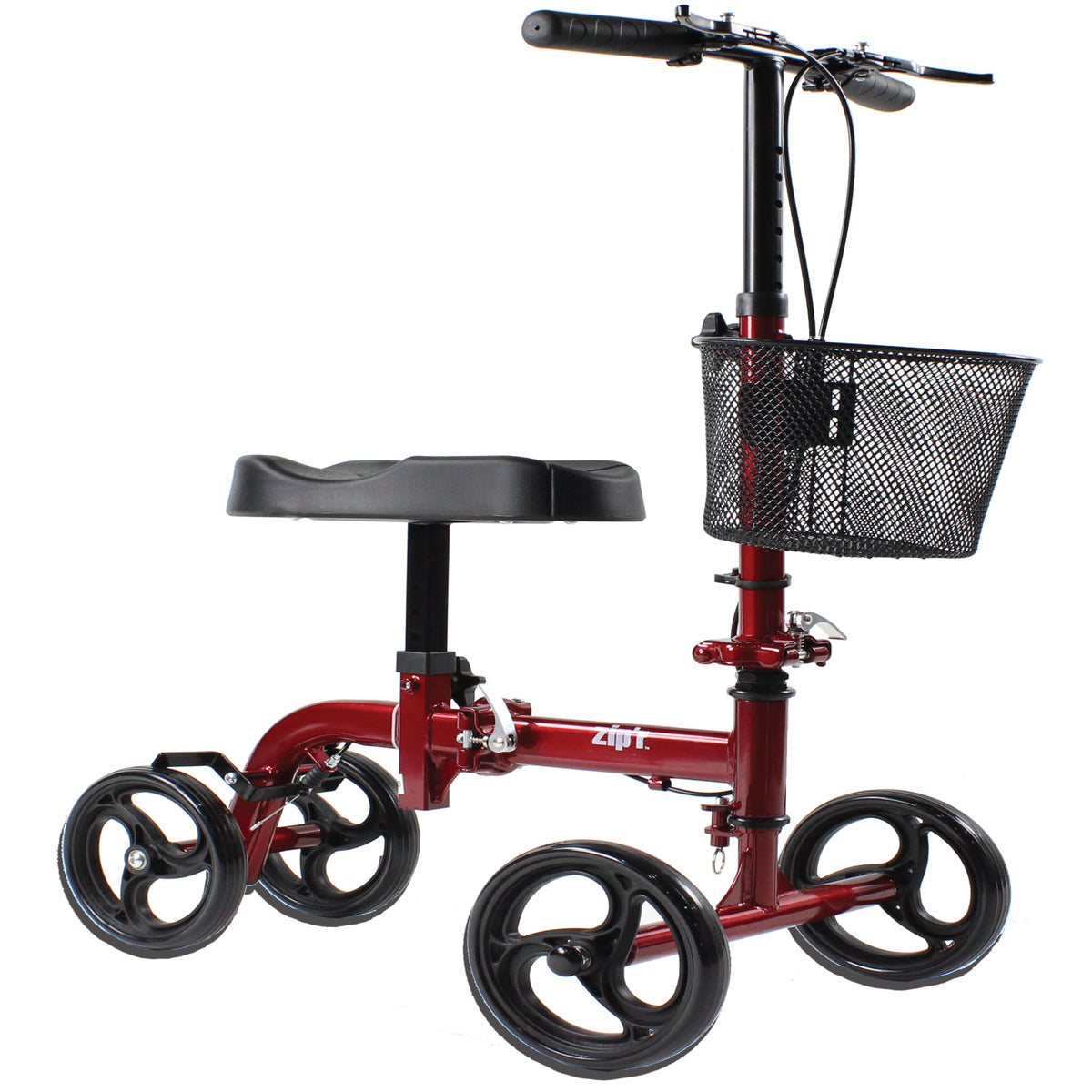 Foldable Knee Walker Scooter Turning Brake Basket