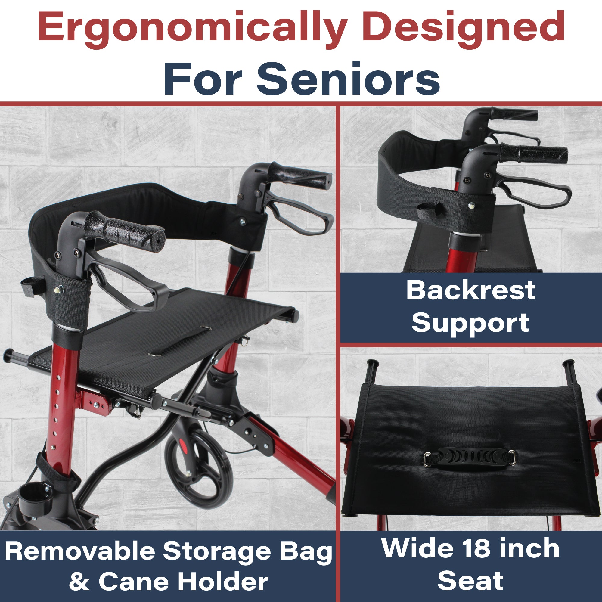 Zipr Pioneer Rollator Walker with Seat Zipr Mobility