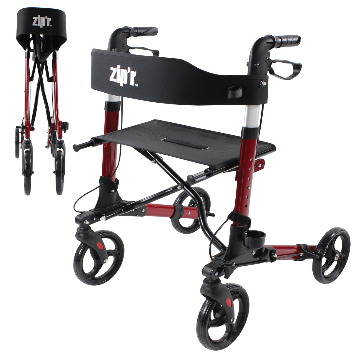 Zipr Rambler Rollator Walker with Seat - Zipr Mobility