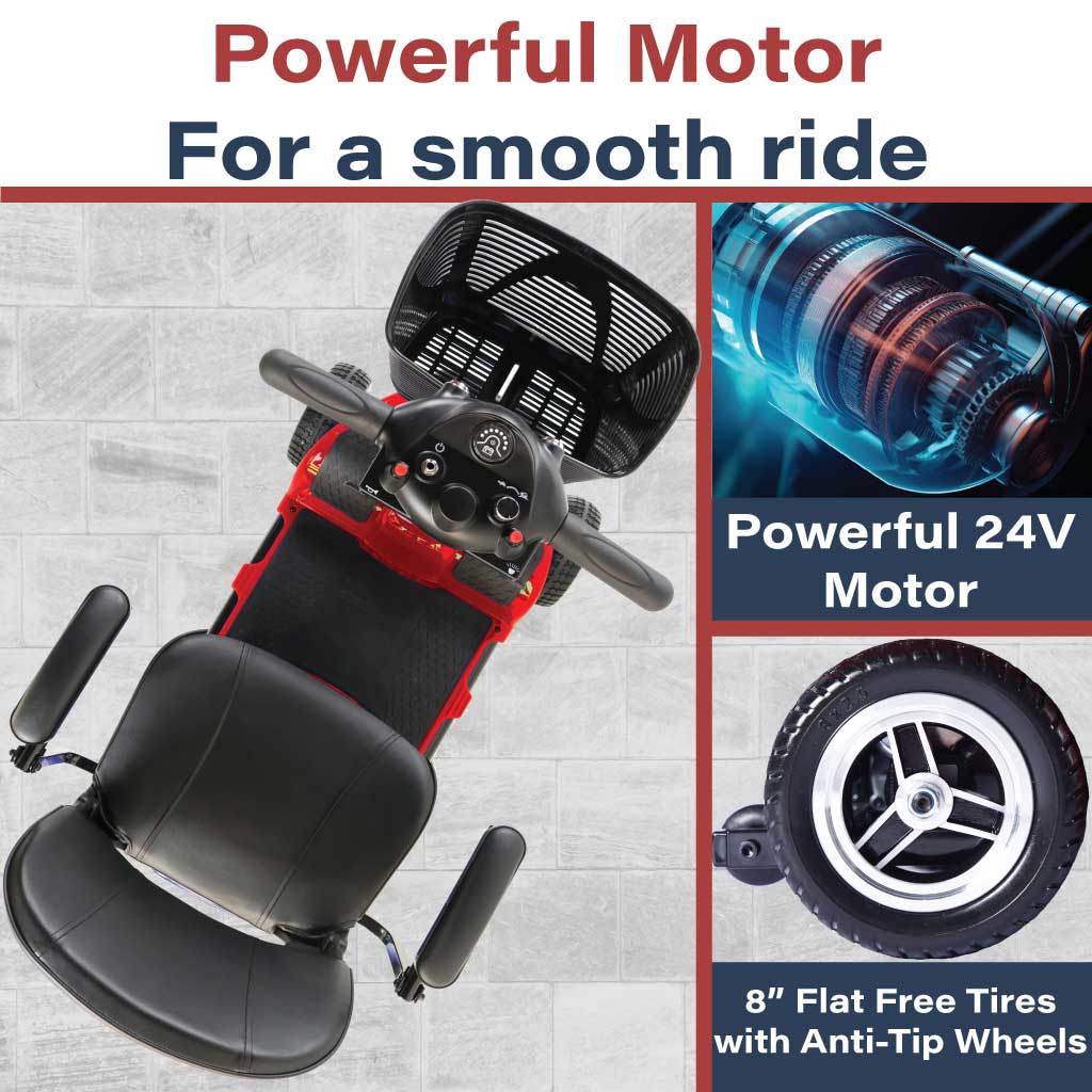 Zipr Roo 4 Power Mobility Scooter with Flat Free Tires