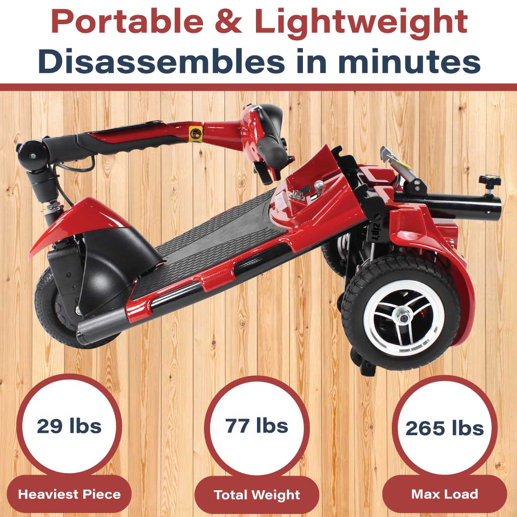 Zipr Roo 3 Wheel Mobility Scooter Lightweight