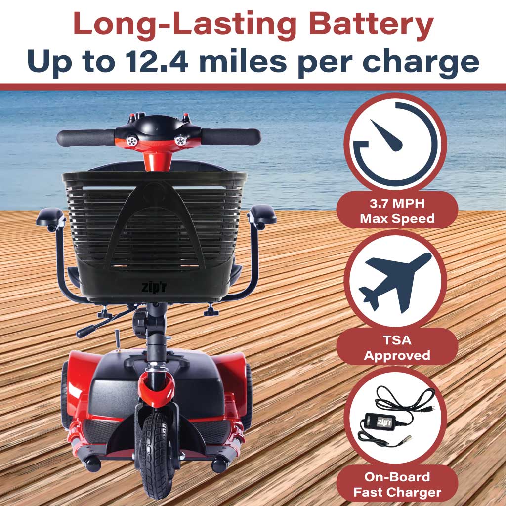 Zipr Roo 3 Wheel Mobility Scooter Long Range