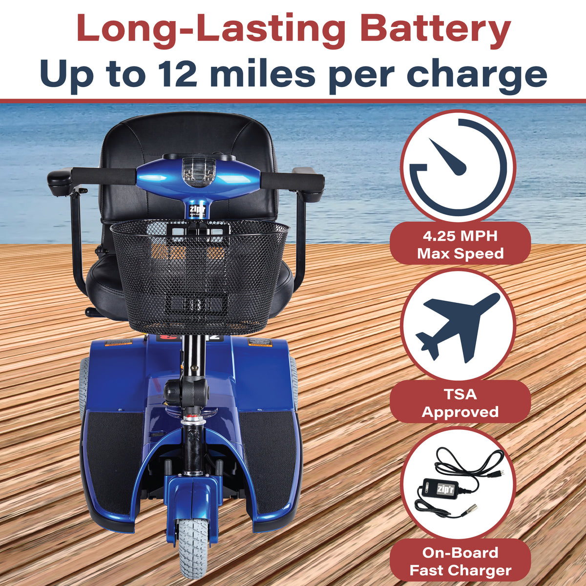 Zipr 3 Traveler Mobility Scooter for Seniors | Zip'r
